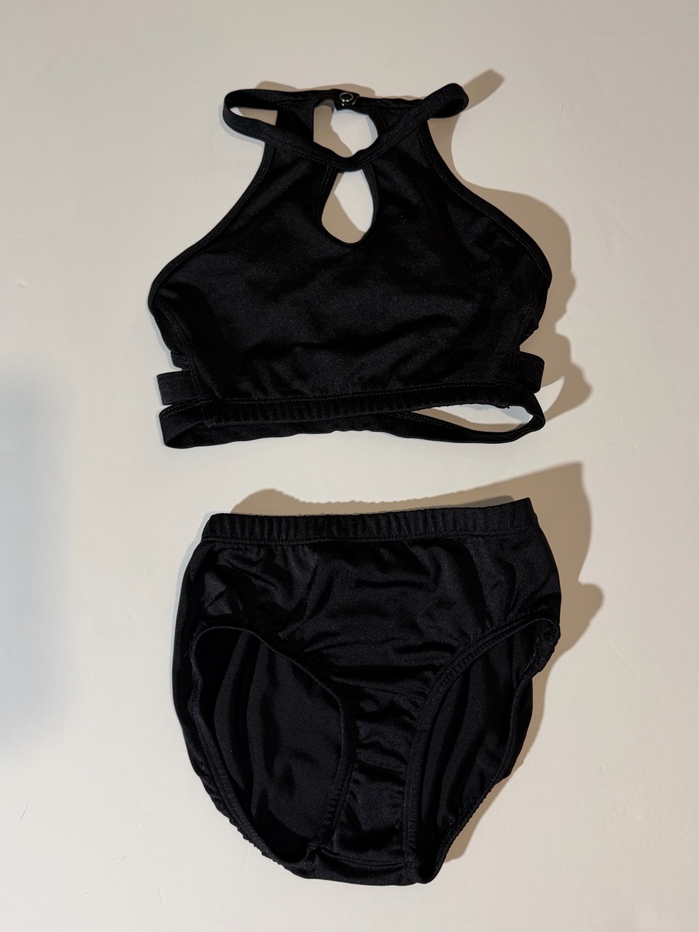 Body Wrappers Black Dance Two-Piece Set size 8-10